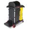 Rubbermaid Commercial High-Security Healthcare Cleaning Cart, 22w x 48-1/4d x 53-1/2h, Black RCP9T7500BK