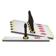Rubbermaid Commercial HYGEN Microfiber Quick Connect Frame, Squeegee, 24"w x 4 1/2d, Aluminum,Yellow RCPQ570