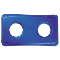 Rubbermaid Commercial Lid for Slim Jim Bottle Recycling Container, 20-3/8 x 11-3/8", Blue RCP269288BE