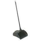 Rubbermaid Commercial Lobby Pro Upright Dustpan, w/wheels, 12 1/2 W, Polypropylene w/Vinyl Coat, Black RCP253100BK