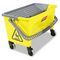 Rubbermaid Commercial Press Wring Bucket for Microfiber Flat Mops, Yellow RCPQ90088YW