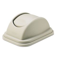Rubbermaid Commercial Rectangular Free-Swinging Plastic Lids, Beige RCP306700BG