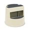 Rubbermaid Commercial Rolling Step Stool, Curved Design, Retracting Casters, 16 dia. x 13h, Beige RCP252300BGE
