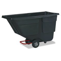 Rubbermaid Commercial Rotomolded Tilt Truck, Rectangular, Plastic, 600-lb cap, Black RCP9T1800BLA