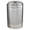 Rubbermaid Commercial Silhouette Can/Bottle Recycling Receptacle, Round, Steel, 26 gal, Silver RCPDRR24CSM