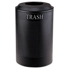 Rubbermaid Commercial Silhouette Waste Receptacle, Round, Steel, 26 gal, Textured Black RCPDRR24TTBK