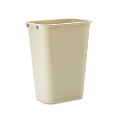 Rubbermaid Commercial Soft Molded Plastic Wastebasket, Rectangular, 10 1/4 gal, Beige RCP295700BG