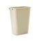Rubbermaid Commercial Soft Molded Plastic Wastebasket, Rectangular, 10 1/4 gal, Beige RCP295700BG
