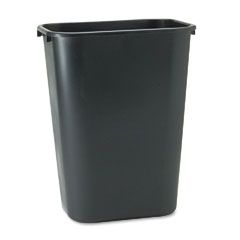 Rubbermaid Commercial Soft Molded Plastic Wastebasket, Rectangular, 10 1/4 gal, Black RCP295700BK