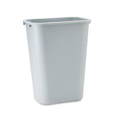 Rubbermaid Commercial Soft Molded Plastic Wastebasket, Rectangular, 10 1/4 gal, Gray RCP295700GY