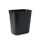 Rubbermaid Commercial Soft Molded Plastic Wastebasket, Rectangular, 3 1/2 gal, Black RCP295500BK
