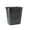 Rubbermaid Commercial Soft Molded Plastic Wastebasket, Rectangular, 7 gal, Black RCP295600BK