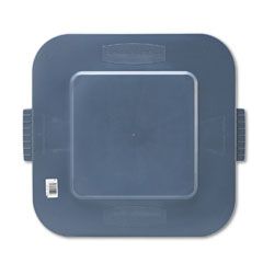 Rubbermaid Commercial Square Brute Lid, 24 x 22 x 1-1/5", Gray RCP352700GY