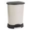 Rubbermaid Commercial Step-On Container, Oval, Polyethylene, 30 gal, Light Platinum RCP614700LPLAT