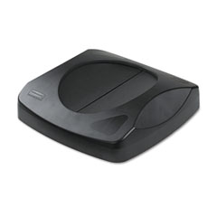 Rubbermaid Commercial Swing Top Lid for Untouchable Recycling Center, 16" Square, Black RCP268988BK