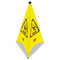 Rubbermaid Commercial Three-Sided Caution, Wet Floor Safety Cone, 21w x 21d x 30h, Yellow RCP9S0100YL