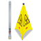 Rubbermaid Commercial Three-Sided Caution, Wet Floor Safety Cone, 21w x 21d x 30h, Yellow RCP9S0100YL