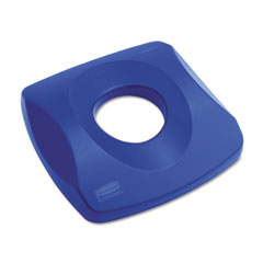 Rubbermaid Commercial Untouchable Recycling Tops, 16 x 3 1/4, Blue RCP269100BE