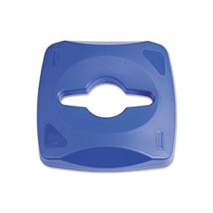 Rubbermaid Commercial Untouchable Single Stream Recycling Top, Blue RCP1788374