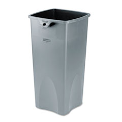 Rubbermaid Commercial Untouchable Square Container, 23 Gallon, Gray RCP356988GY
