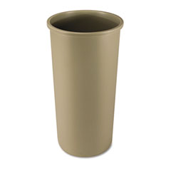 Rubbermaid Commercial Untouchable Waste Container, Round, Plastic, 22 gal, Beige RCP354600BG