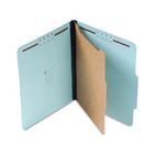 S J Paper 1 1/2" Expansion Classification Folder, Letter, Four-Section, Blue, 20/Box SJPS60953