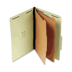 S J Paper 2-1/4" Expansion Classification Folder, Legal, Six-Section, Green, 15/Box SJPS61901