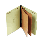 S J Paper 2-1/4" Expansion Classification Folder, Letter, Six-Section, Green, 15/Box SJPS60901
