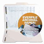 S J Paper Archival File Folders, Antimicrobial, 1/3 Cut Top Tab, Letter, Manila, 50/Box SJPS11571