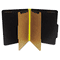 S J Paper Classifcation Folder, Two Dividers, Letter, Black/Yellow, 15/Box SJPS62622