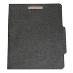 S J Paper Classification Folder, Two Dividers, Letter, Black, 15/bx SJPS63621