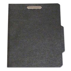 S J Paper Classification Folder, Two Dividers, Letter, Black, 15/bx SJPS63621