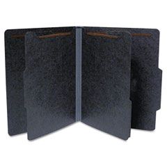 S J Paper Classification Folder, Two Dividers, Letter, Charcoal, 15/BX SJPS63622