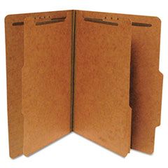S J Paper Classification Folder, Two Dividers, Letter, Ginger, 15/BX SJPS63623