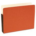 S J Paper Durable File Pocket, 3 1/2 Inch Expansion, 11 3/4 x 9 1/2, Letter, Red, 25/Box SJPS75101