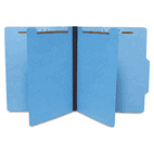 S J Paper Economy Classification Folders, Letter, Six-Section, Blue, 25/Box SJPS59702