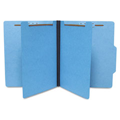 S J Paper Economy Classification Folders, Letter, Six-Section, Blue, 25/Box SJPS59702