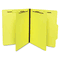 S J Paper Economy Classification Folders, Letter, Six-Section, Canary, 25/Box SJPS59706