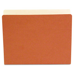 S J Paper Economy File Pocket, 5 1/4 Inch Expansion, Letter, Redrope, 10/Box SJPS71011