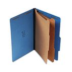 S J Paper Expanding Classification Folder, Legal, Six-Section, Cobalt Blue, 15/Box SJPS61403