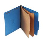 S J Paper Expanding Classification Folder, Letter, Six-Section, Cobalt Blue, 15/Box SJPS60403