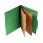 S J Paper Expanding Classification Folder, Letter, Six-Section, Emerald Green, 15/Box SJPS60401
