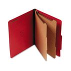 S J Paper Expanding Classification Folder, Letter, Six-Section, Ruby Red, 15/Box SJPS60407