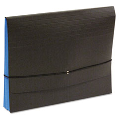 S J Paper Fusion Clutch Organizer, 1 3/4" Exp, Letter, Black/Blue, 10/BX SJPS84684