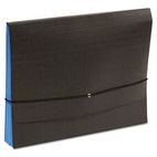 S J Paper Fusion Clutch Organizer, 1 3/4" Exp, Letter, Black/Blue, 10/BX SJPS84684