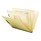 S J Paper MLA End Tab Classification Folder, Straight Tab, Letter, Six-Section, 25/Box SJPS59720