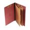 S J Paper Pressboard End Tab Classification Folder, Legal, Six-Section, Red SJPS61935