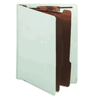 S J Paper Pressboard End Tab Classification Folder, Letter, Six-Section, Pale Green SJPS60934