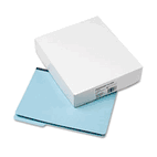 S J Paper Pressboard File Folders, 1/3 Cut Top Tab, Letter, Blue, 25/Box SJPS54603