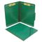 S J Paper Pressboard Folios with Two Fasteners/Closure, Letter, Forest Green, 15/Box SJPS57001